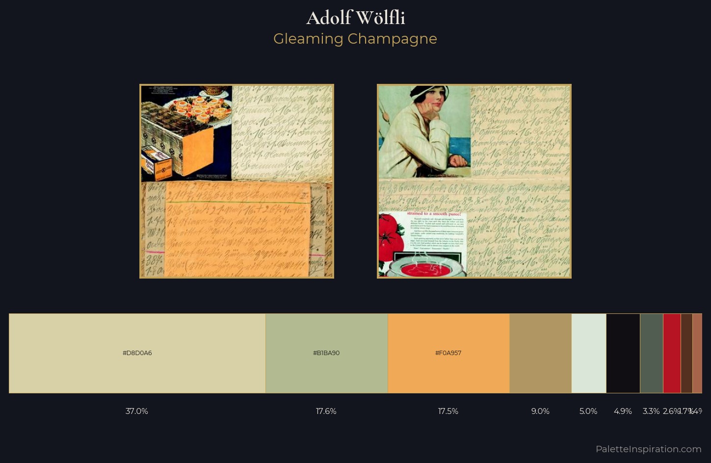 Adolf Wölfli Palette 4 — Gleaming Champagne