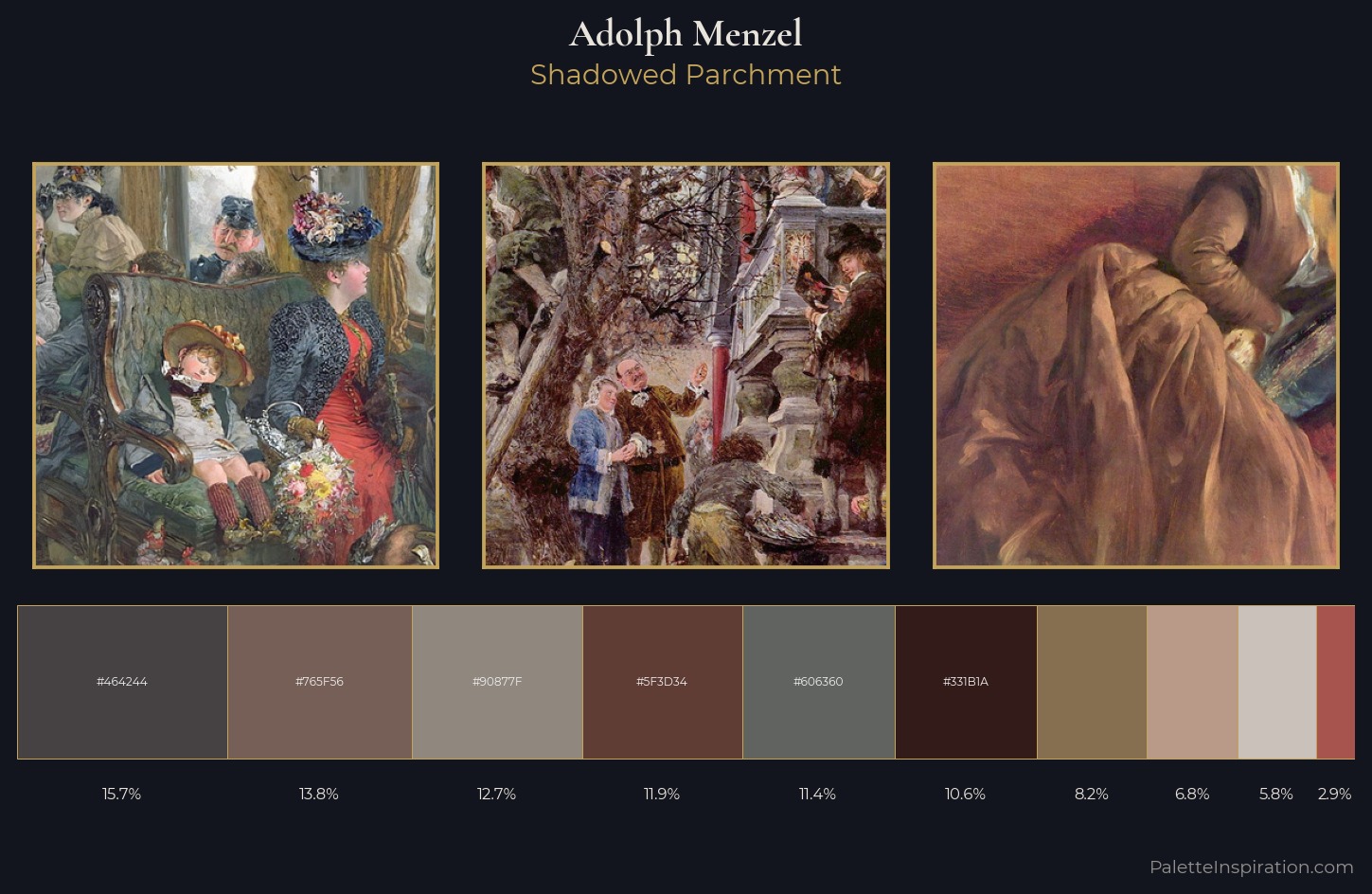 Adolph Menzel Palette 2 — Shadowed Parchment