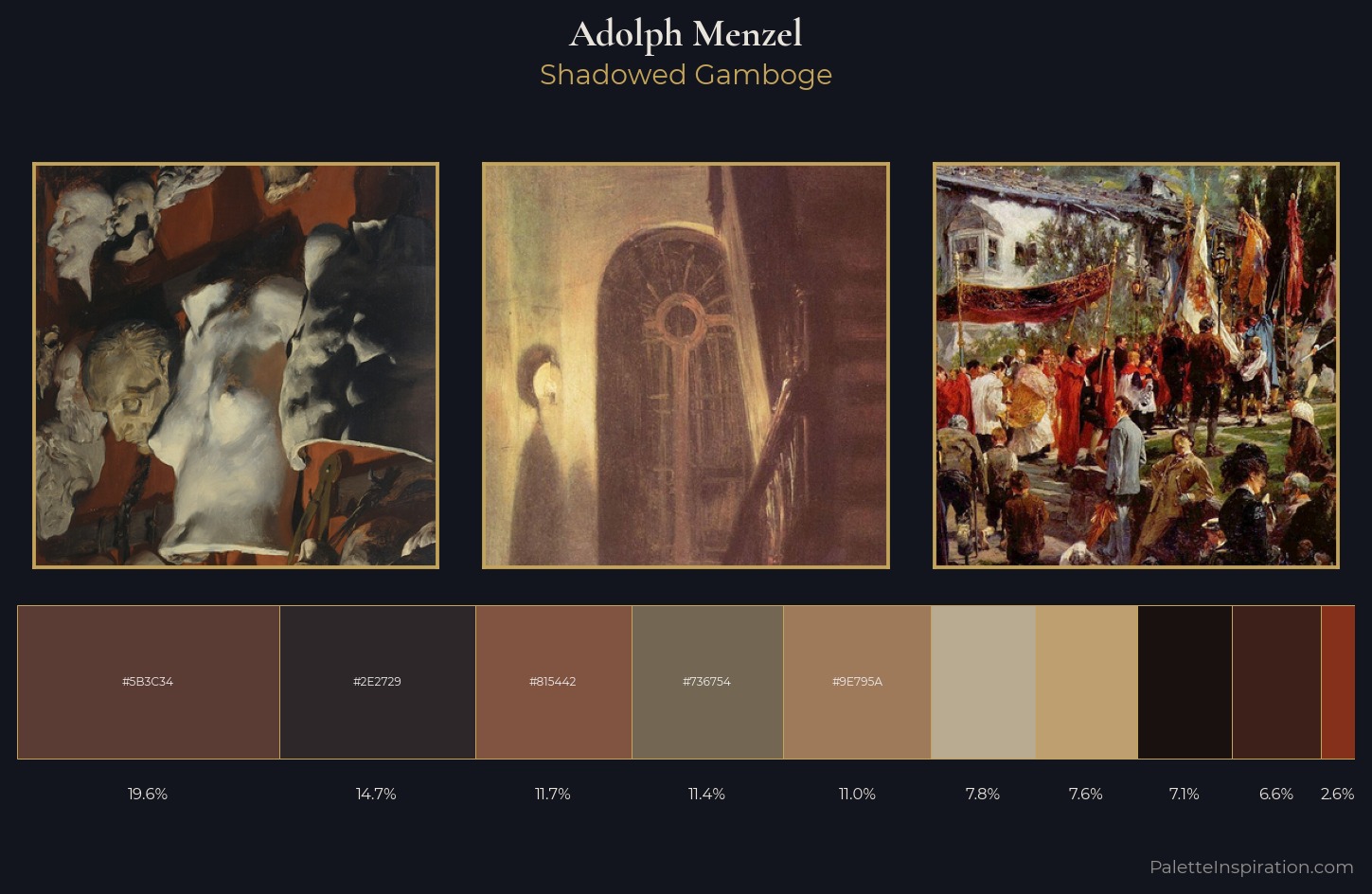 Adolph Menzel Palette 5 — Shadowed Gamboge