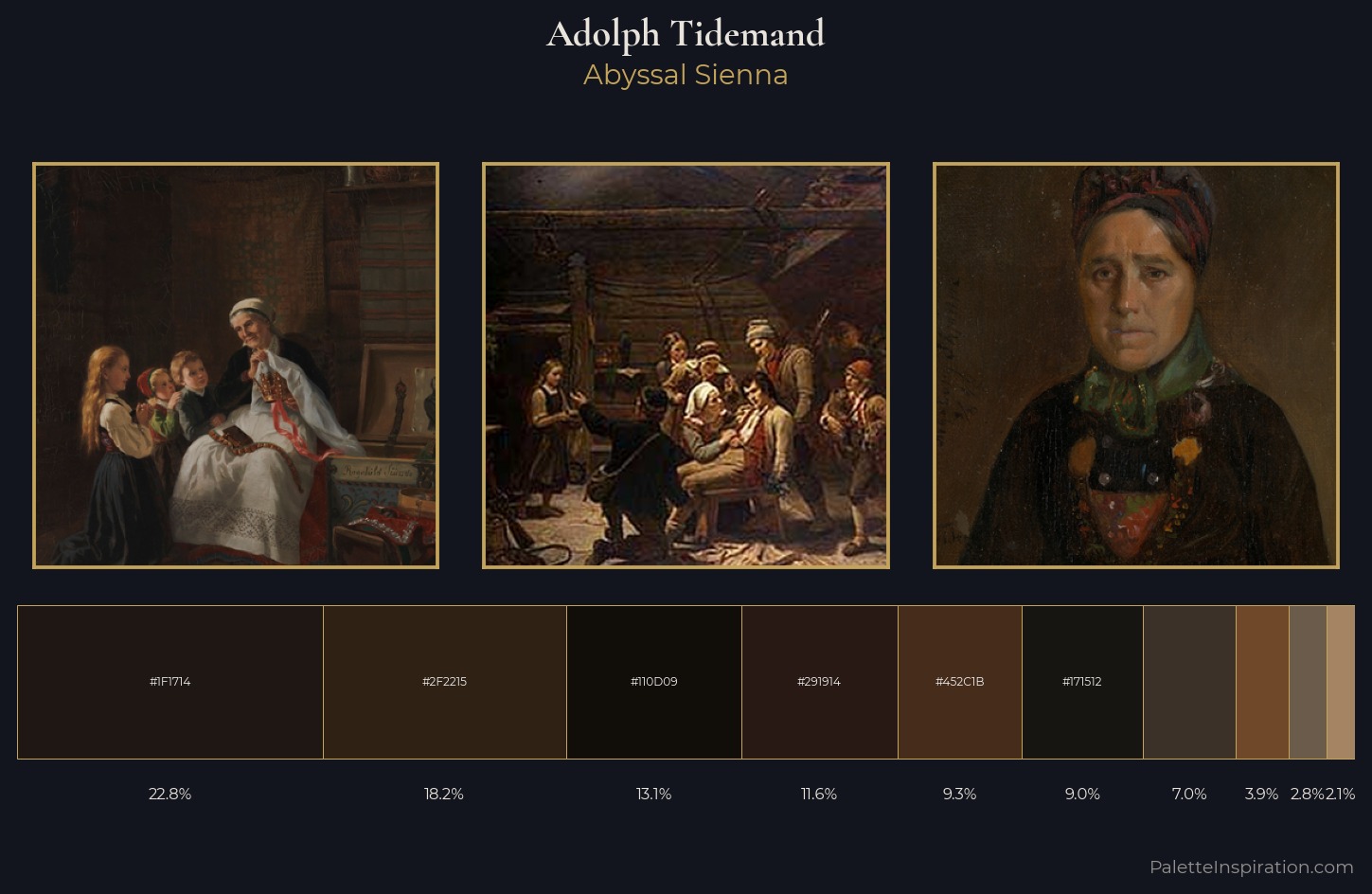 Adolph Tidemand Palette 6 — Abyssal Sienna