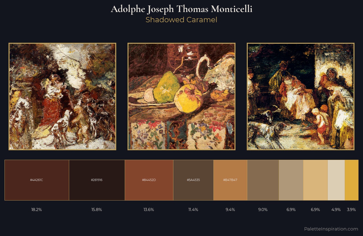 Adolphe Joseph Thomas Monticelli Palette 1 — Shadowed Caramel