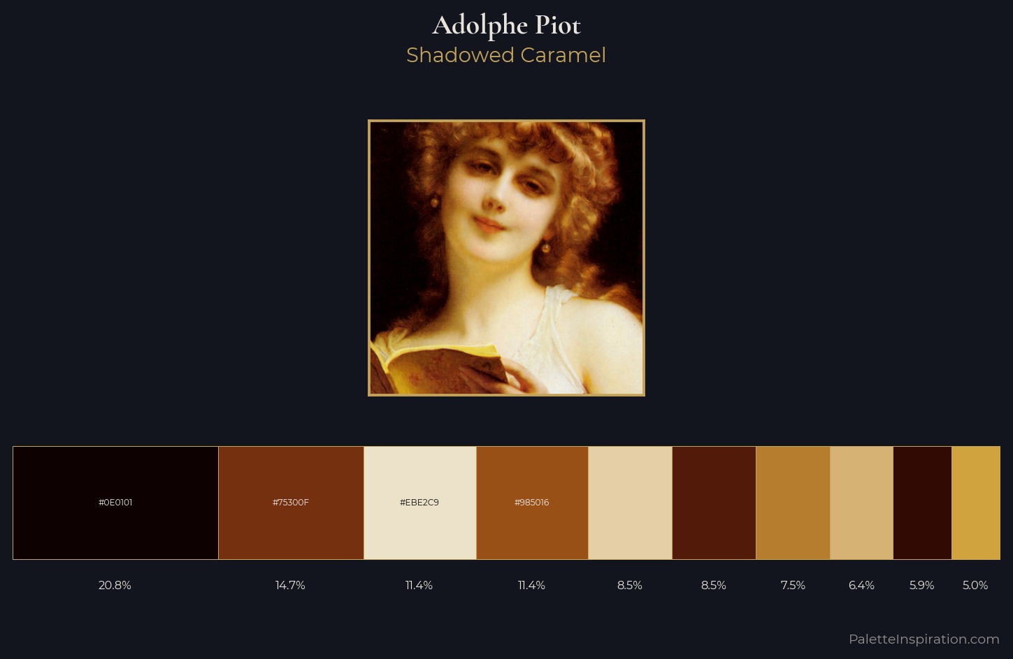 Adolphe Piot Palette 4 — Shadowed Caramel