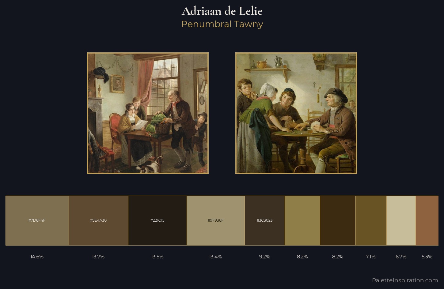Adriaan de Lelie Palette 1 — Penumbral Tawny