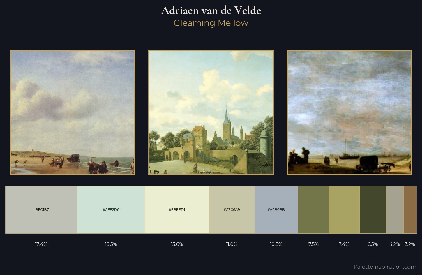 Adriaen van de Velde Palette 1 — Gleaming Mellow