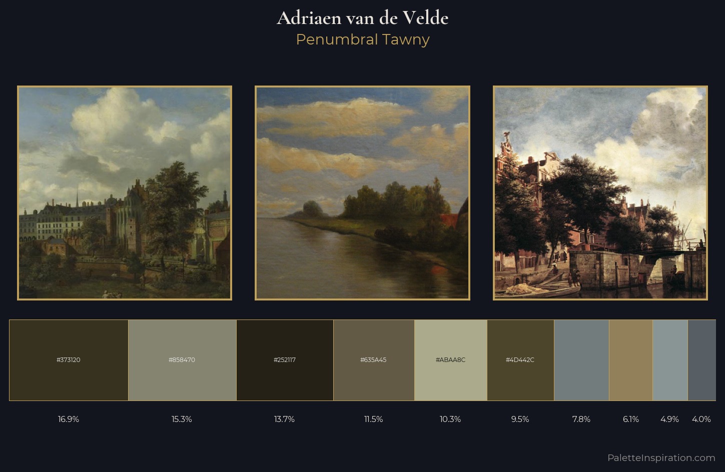 Adriaen van de Velde Palette 7 — Penumbral Tawny