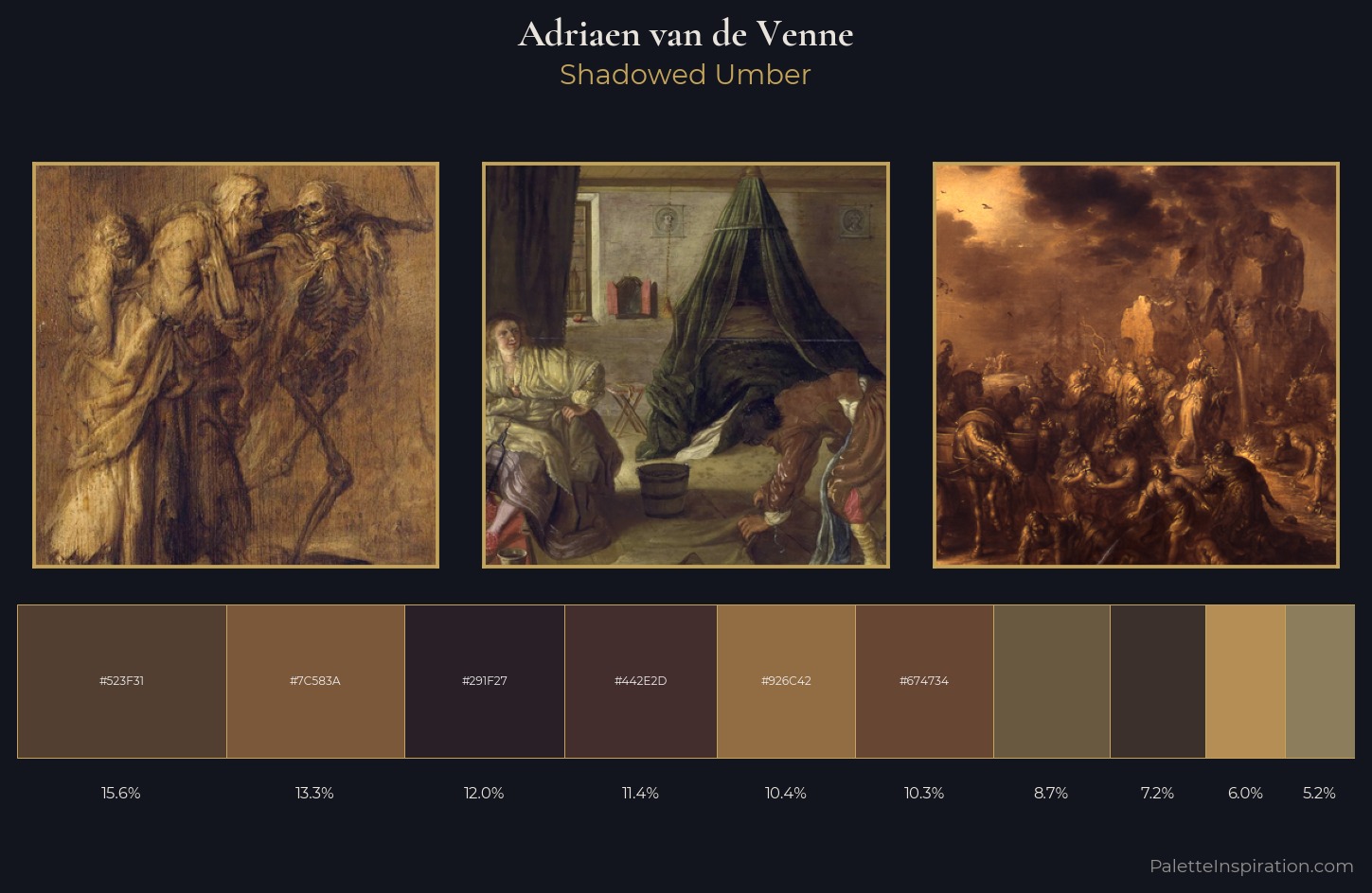 Adriaen van de Venne Palette 6 — Shadowed Umber
