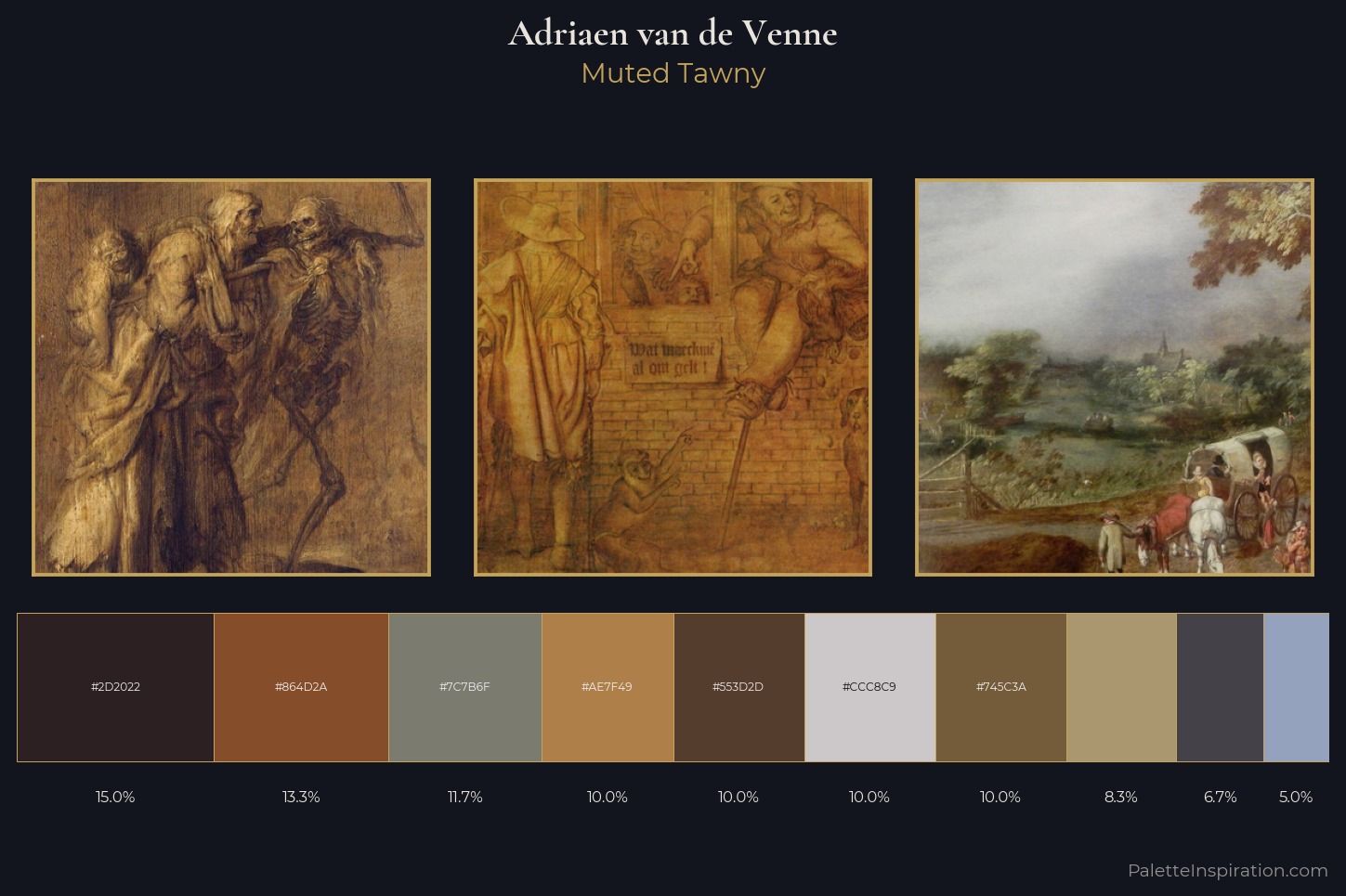 Adriaen van de Venne Master Palette — Muted Tawny