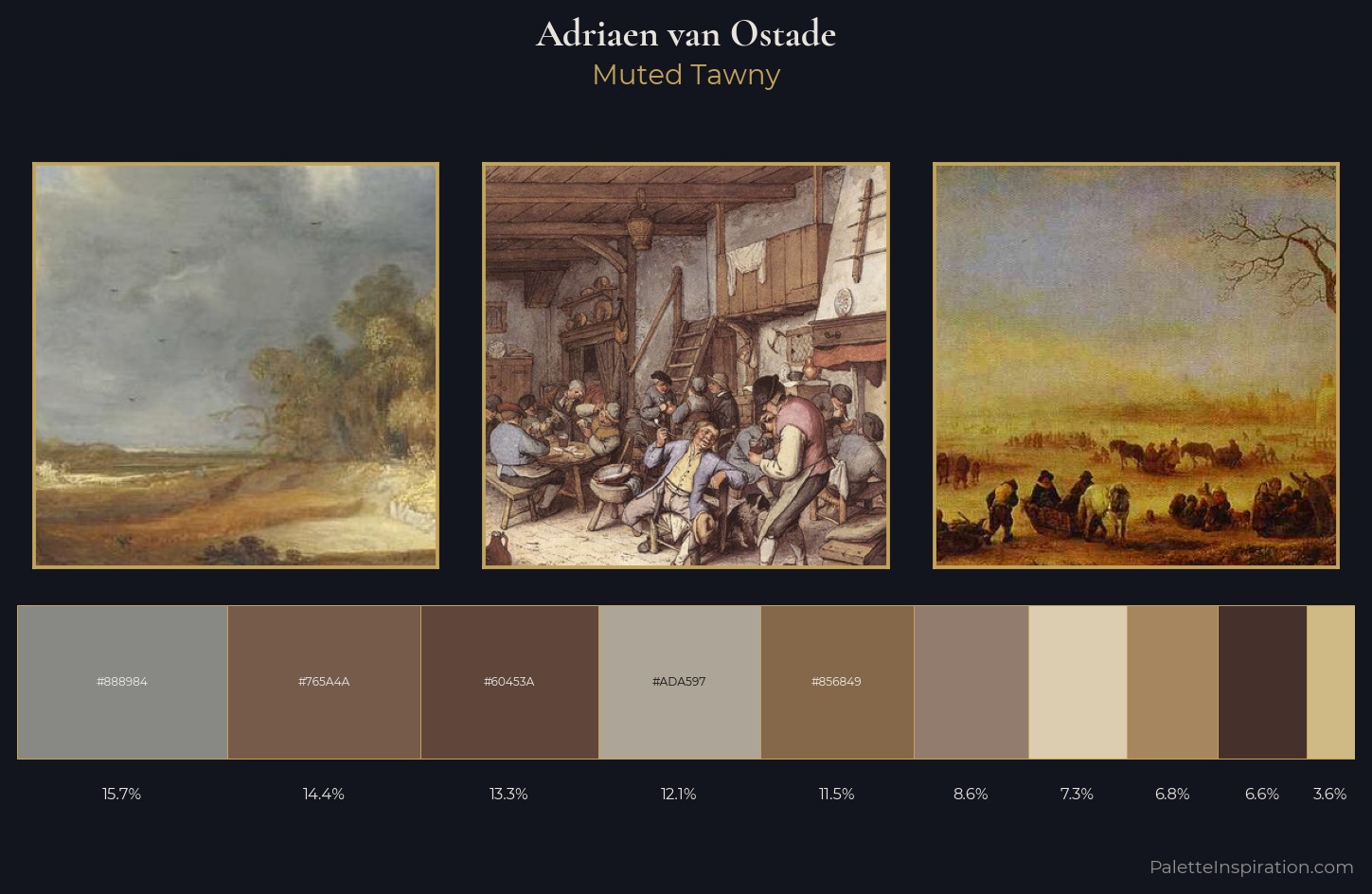 Adriaen van Ostade Palette 2 — Muted Tawny