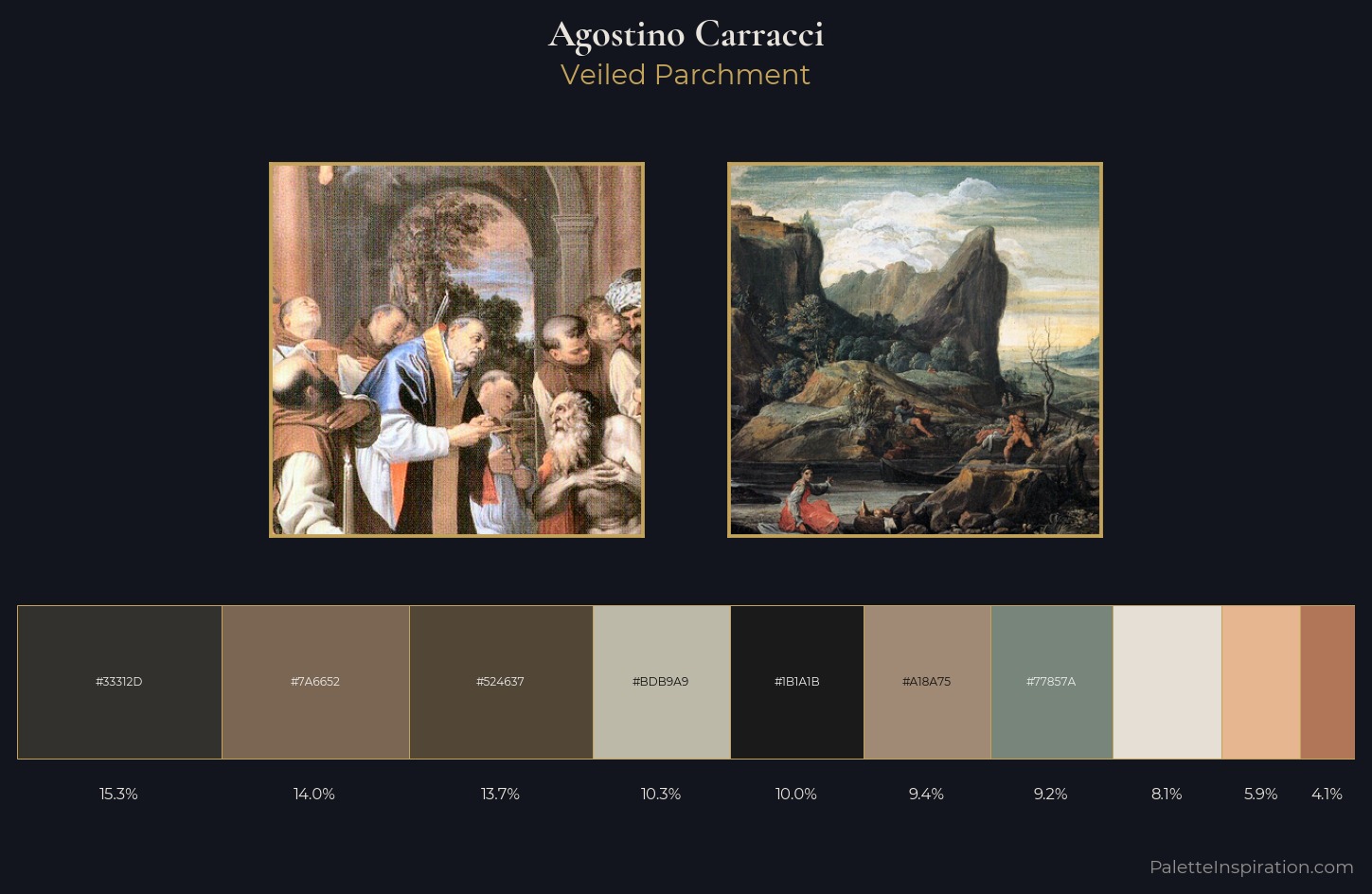 Agostino Carracci Palette 1 — Veiled Parchment