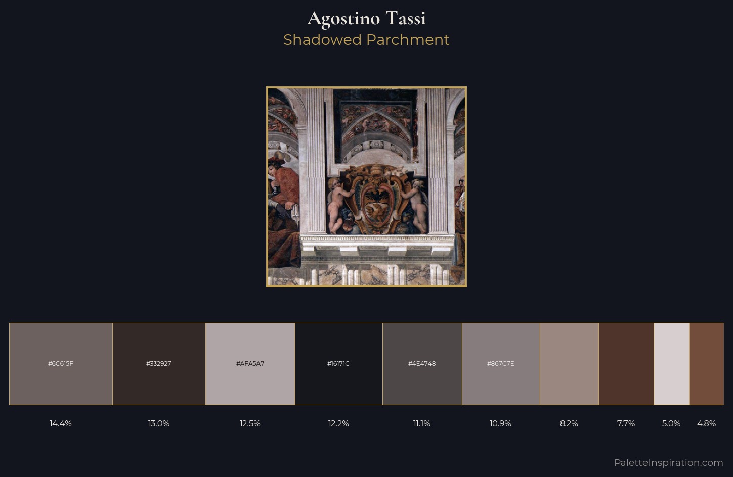 Agostino Tassi Palette 2 — Shadowed Parchment