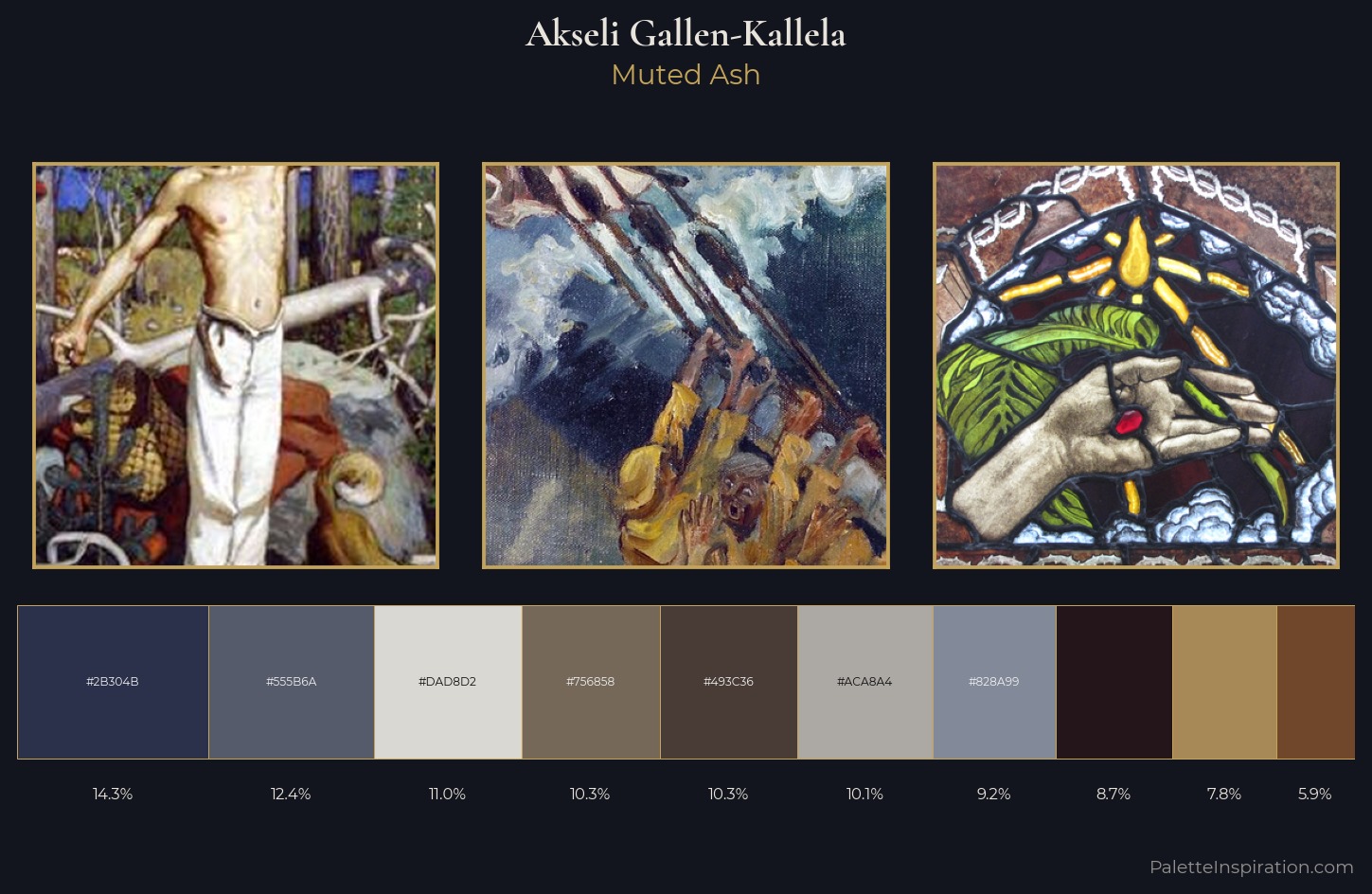 Akseli Gallen-Kallela Palette 5 — Muted Ash