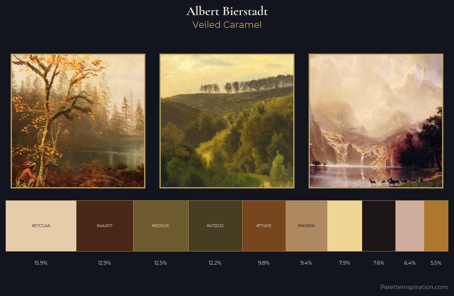 Albert Bierstadt Palette 8 — Veiled Caramel