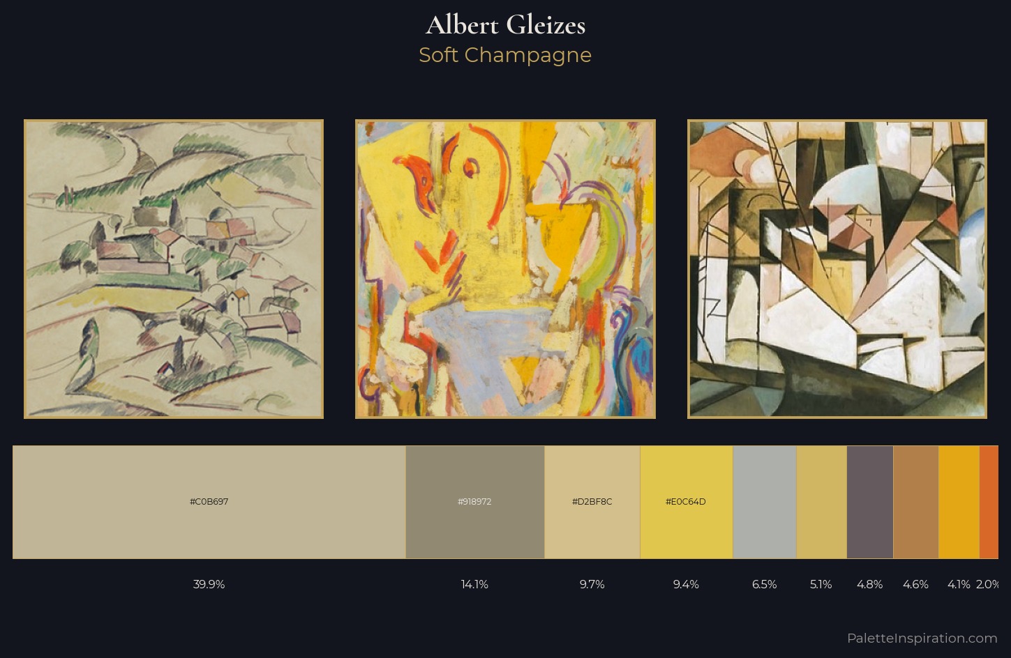 Albert Gleizes Palette 1 — Soft Champagne