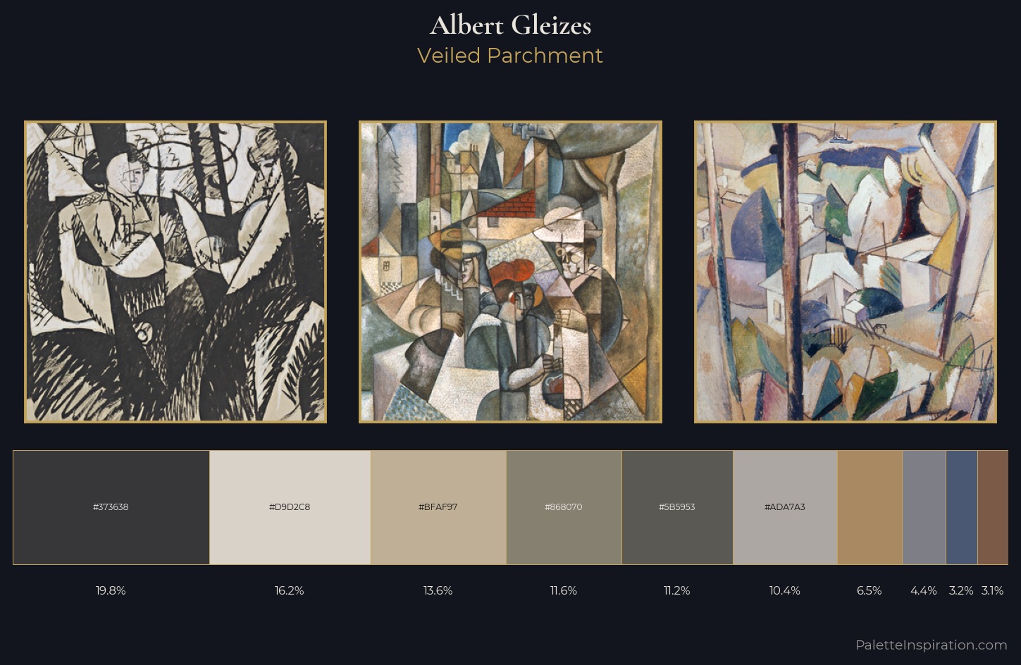 Albert Gleizes Palette 2 — Veiled Parchment