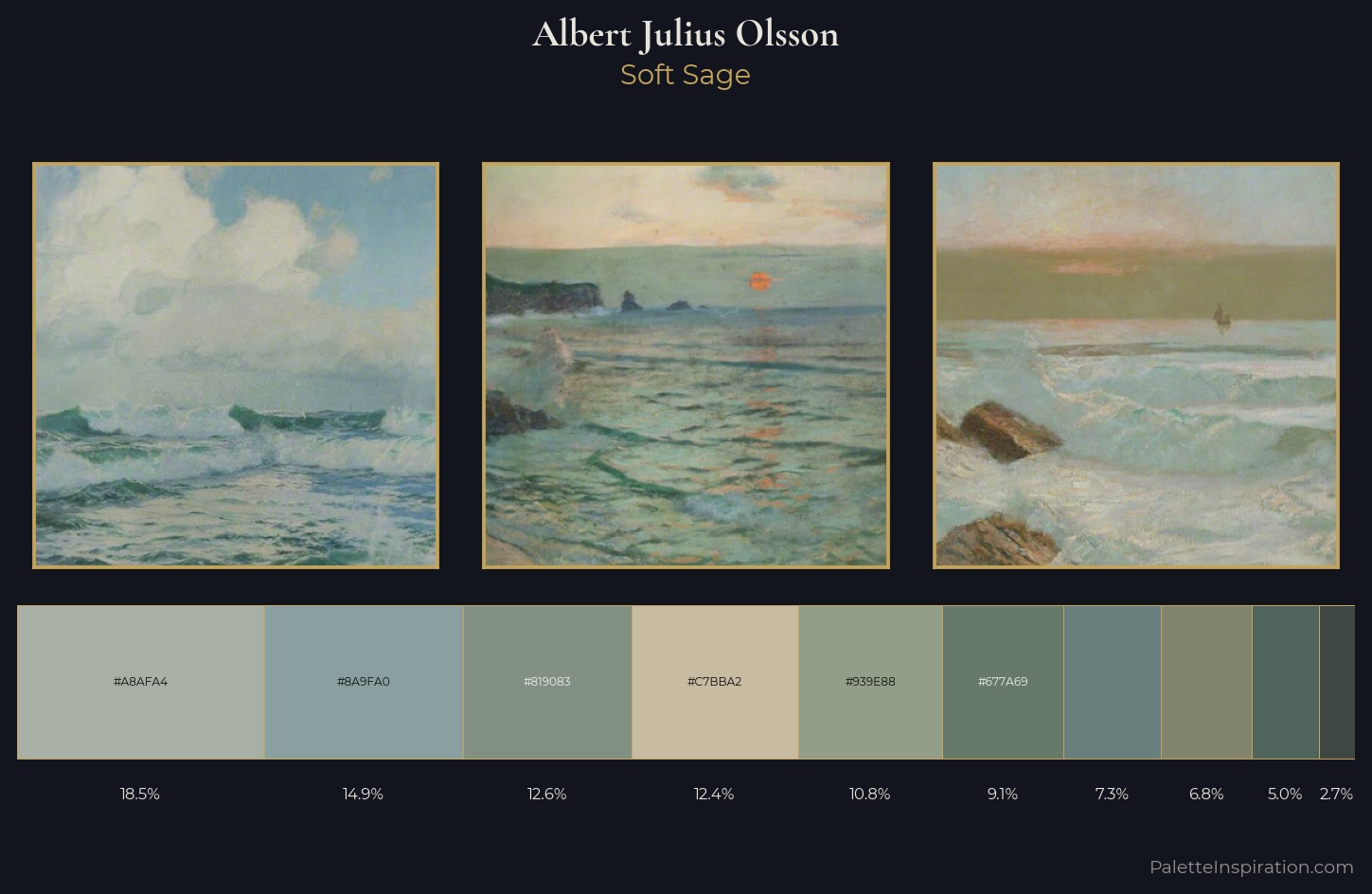 Albert Julius Olsson Palette 2 — Soft Sage