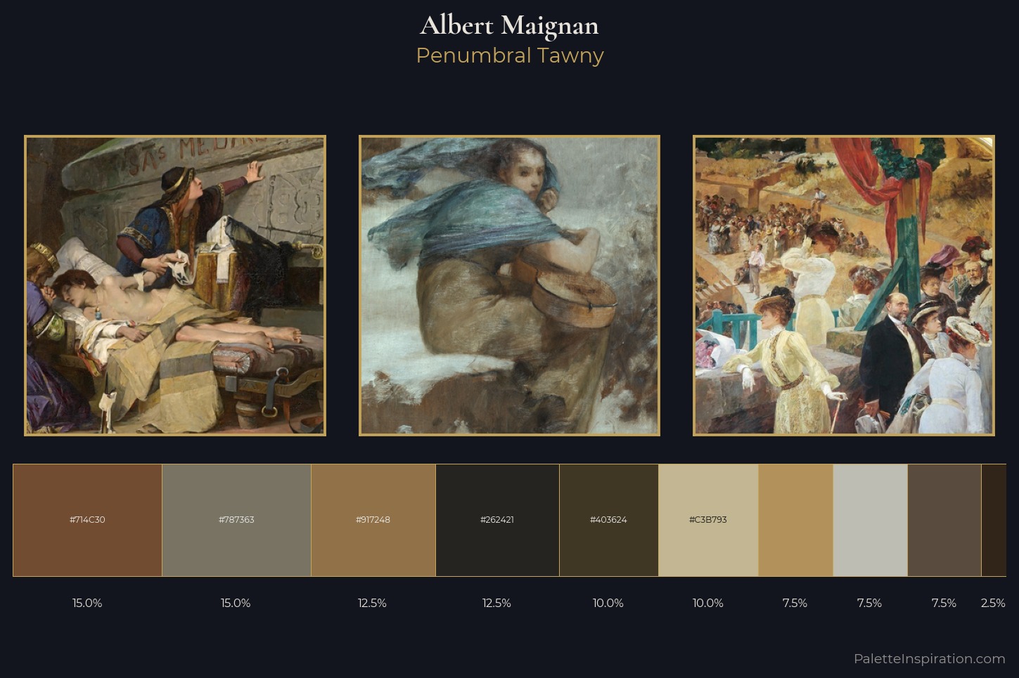 Albert Maignan Master Palette — Penumbral Tawny