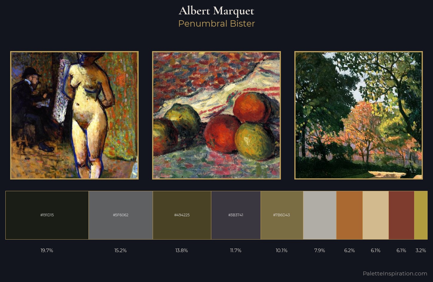 Albert Marquet Palette 7 — Penumbral Bister