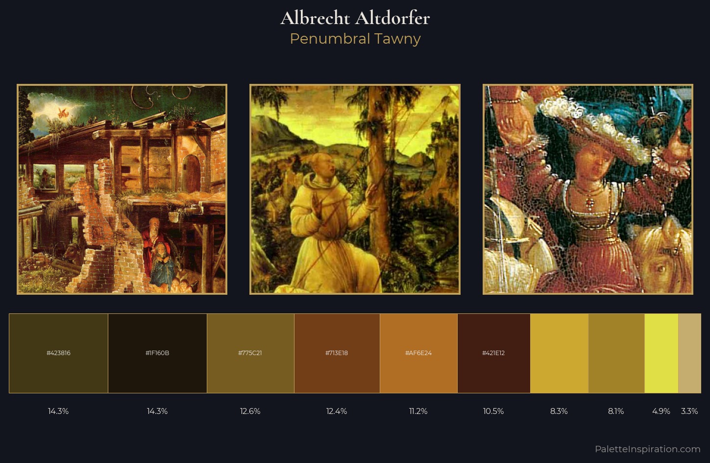 Albrecht Altdorfer Palette 7 — Penumbral Tawny