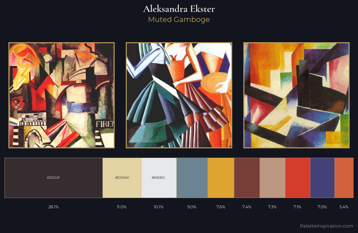 Aleksandra Ekster Palette 2 — Muted Gamboge
