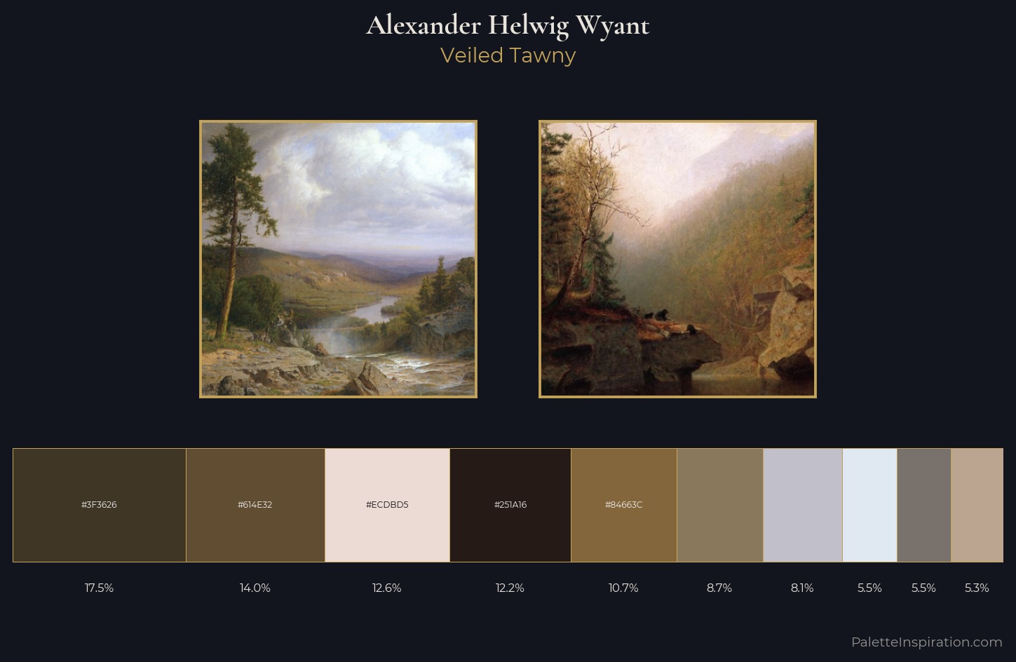 Alexander Helwig Wyant Palette 1 — Veiled Tawny