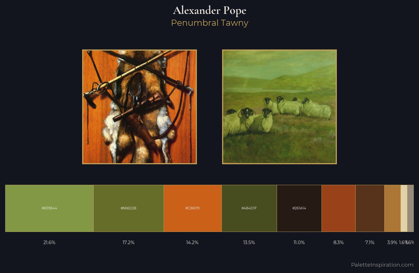 Alexander Pope Palette 2 — Penumbral Tawny