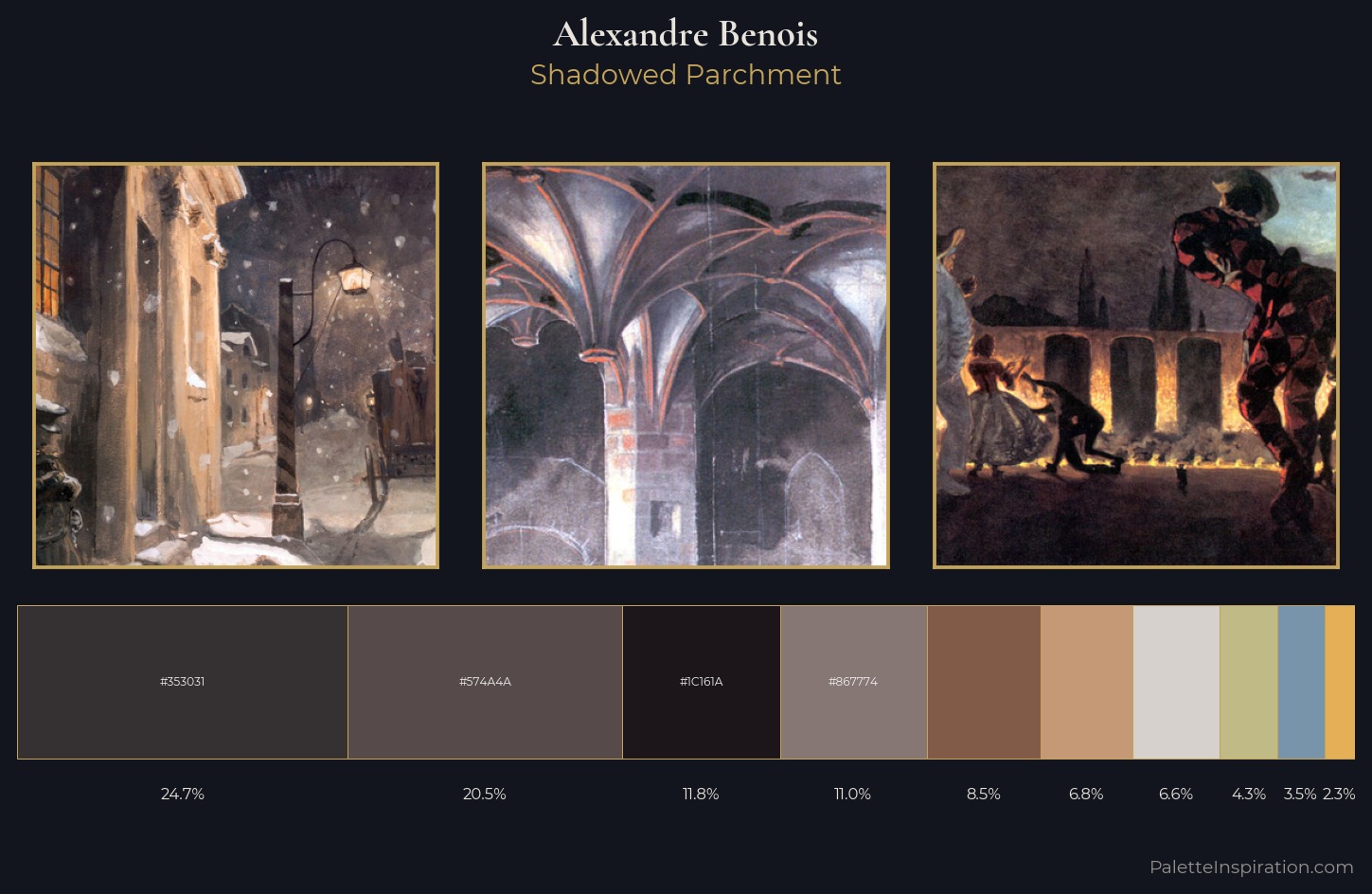Alexandre Benois Palette 7 — Shadowed Parchment