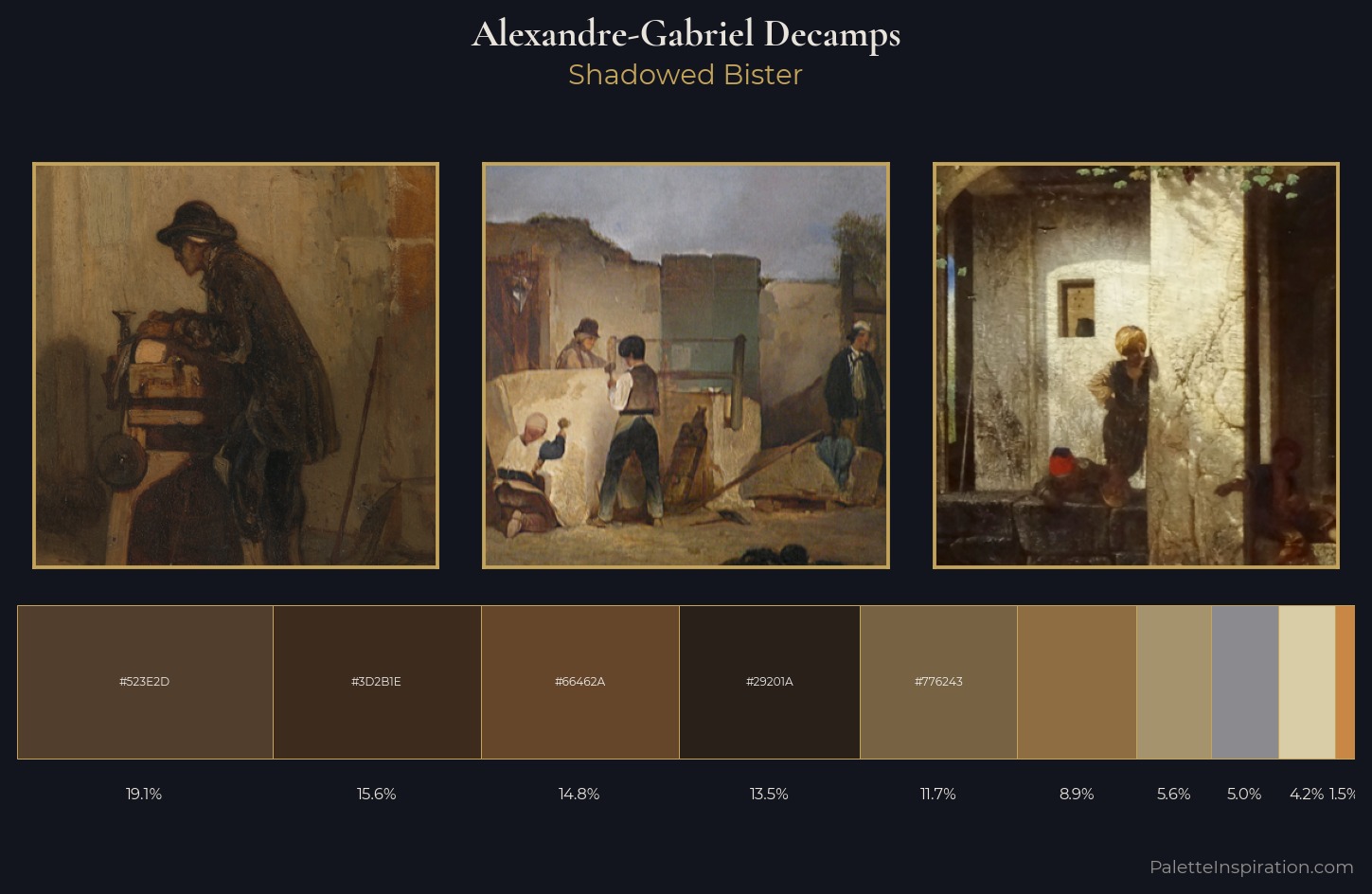 Alexandre-Gabriel Decamps Palette 5 — Shadowed Bister