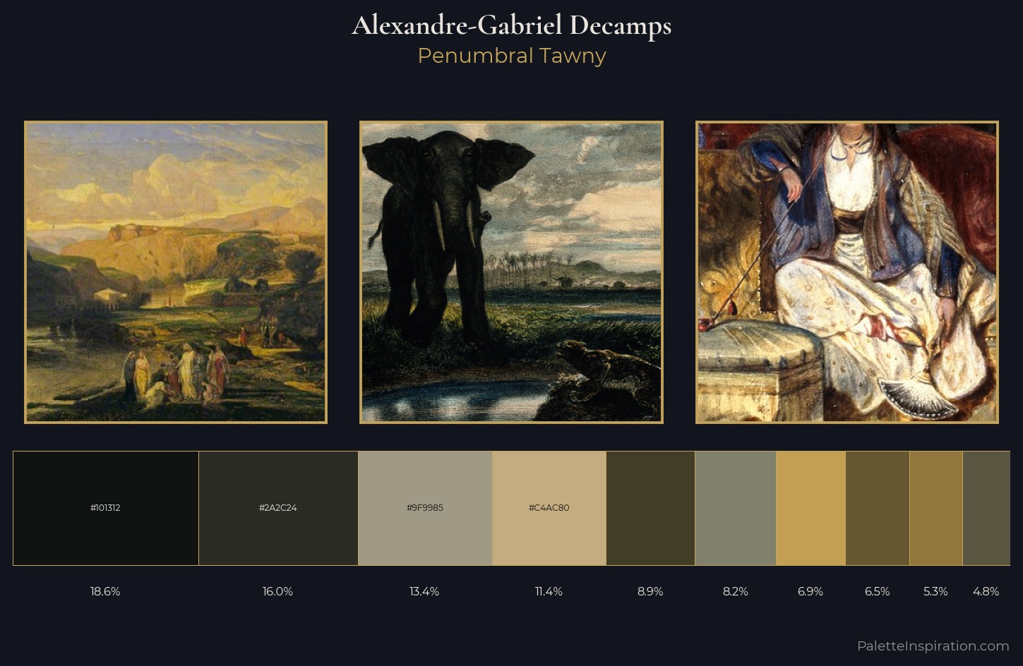 Alexandre-Gabriel Decamps Palette 6 — Penumbral Tawny