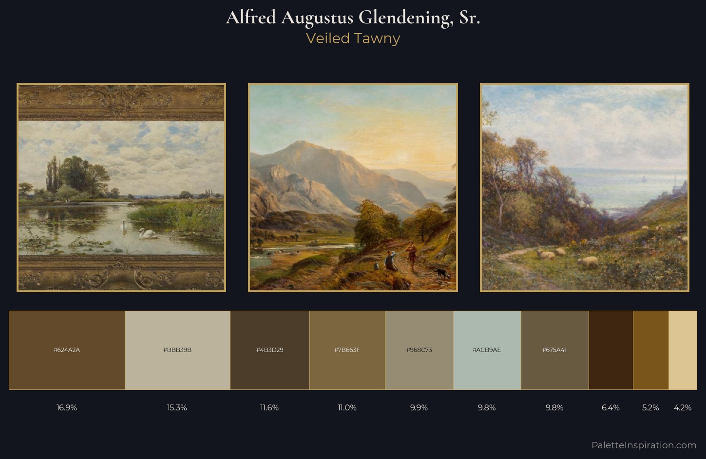 Alfred Augustus Glendening, Sr. Palette 3 — Veiled Tawny