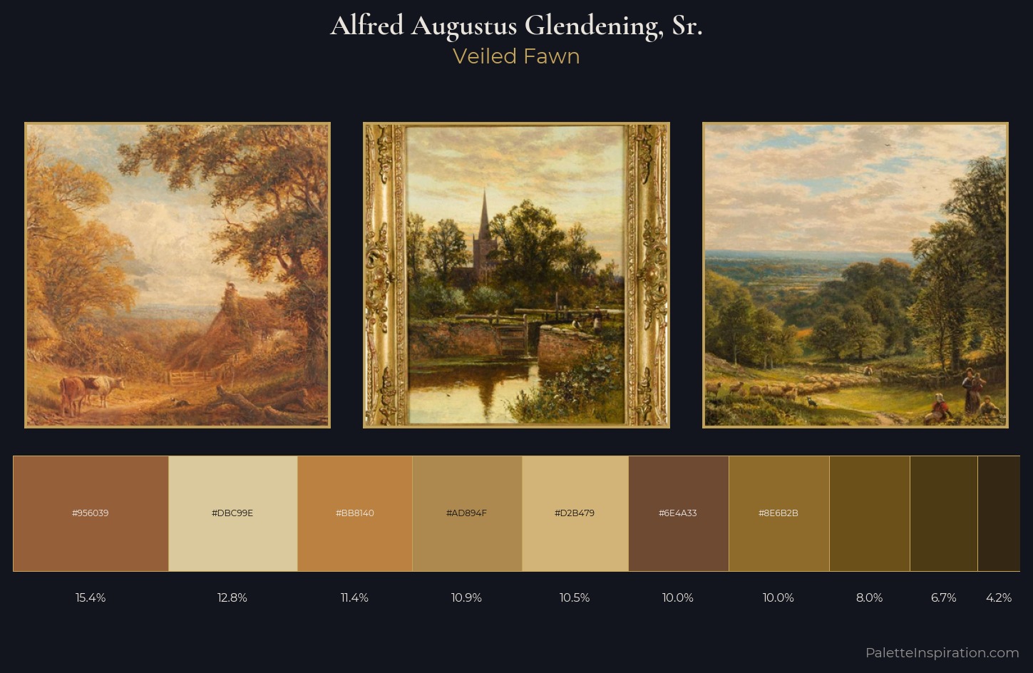 Alfred Augustus Glendening, Sr. Palette 4 — Veiled Fawn