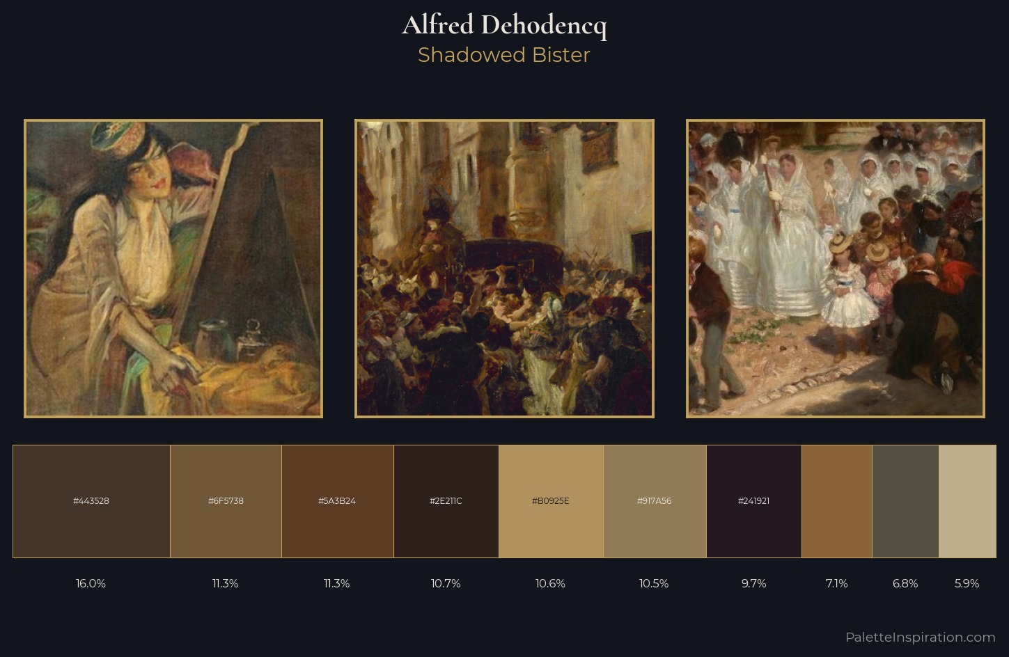 Alfred Dehodencq Palette 8 — Shadowed Bister
