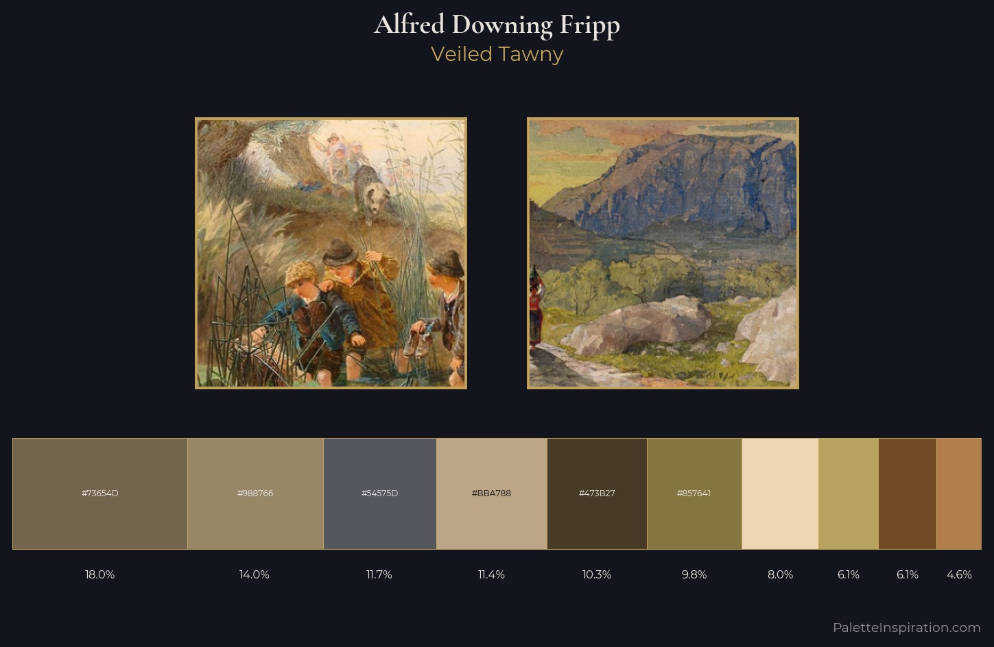 Alfred Downing Fripp Palette 4 — Veiled Tawny