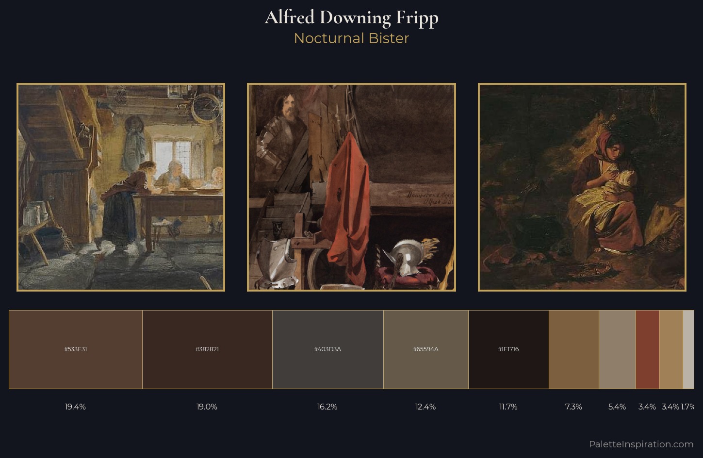 Alfred Downing Fripp Palette 6 — Nocturnal Bister