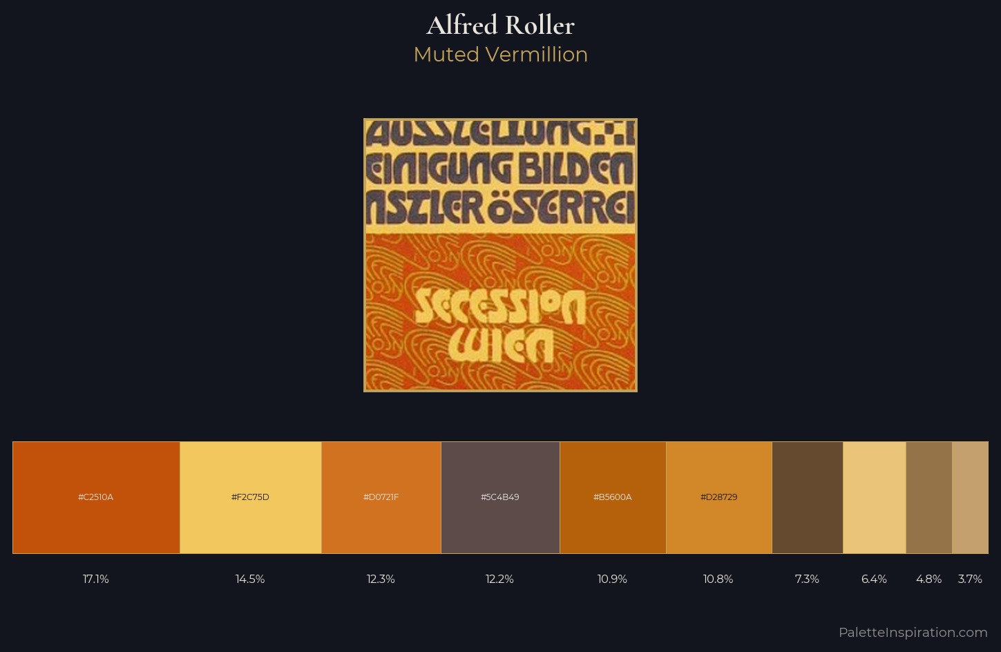 Alfred Roller Palette 2 — Muted Vermillion