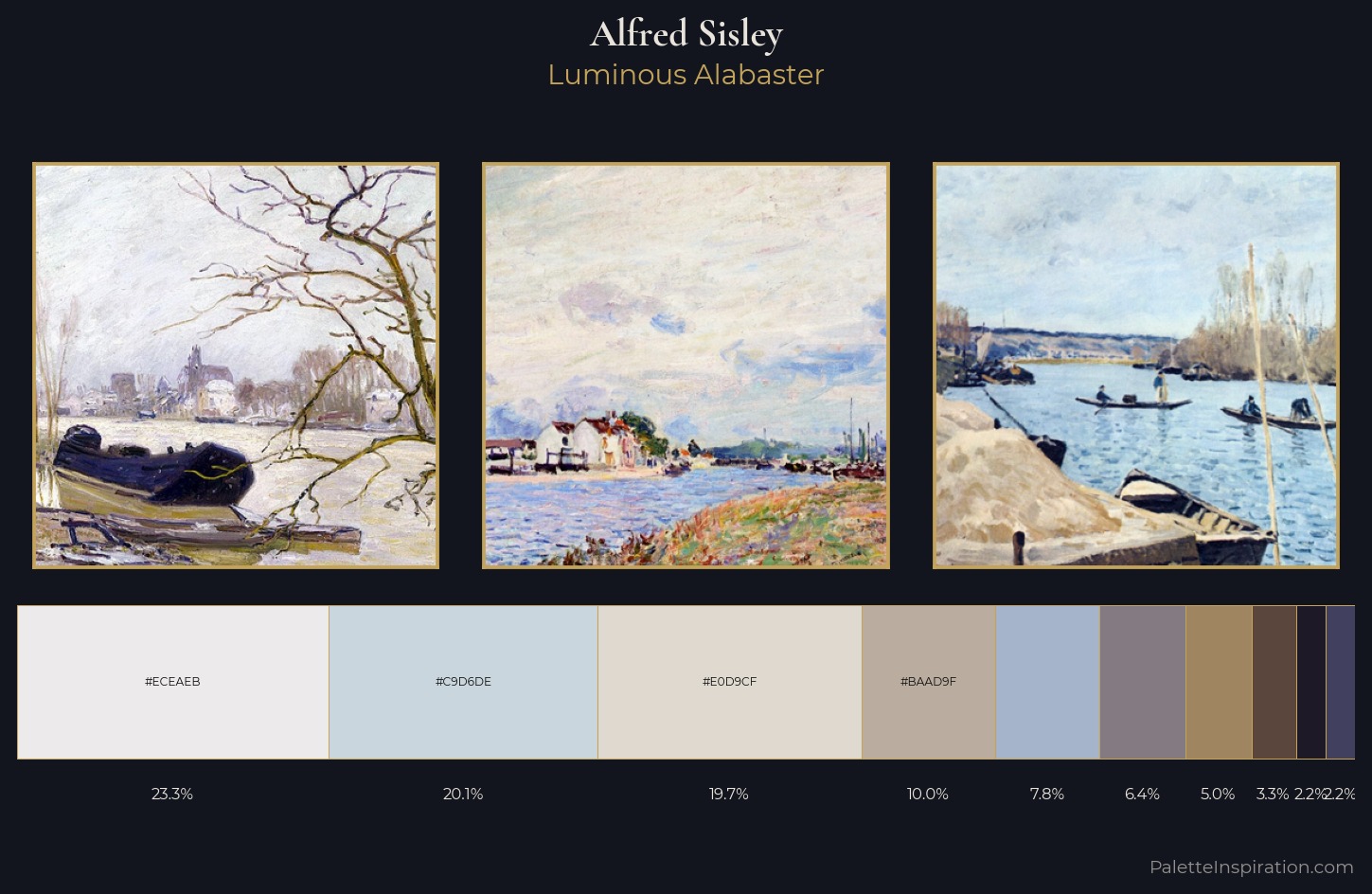 Alfred Sisley Palette 1 — Luminous Alabaster
