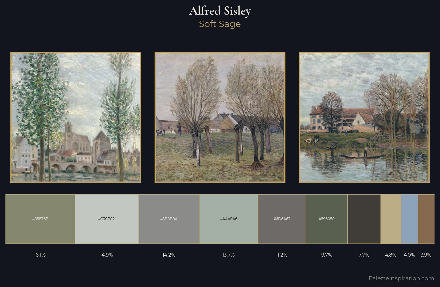 Alfred Sisley Palette 6 — Soft Sage