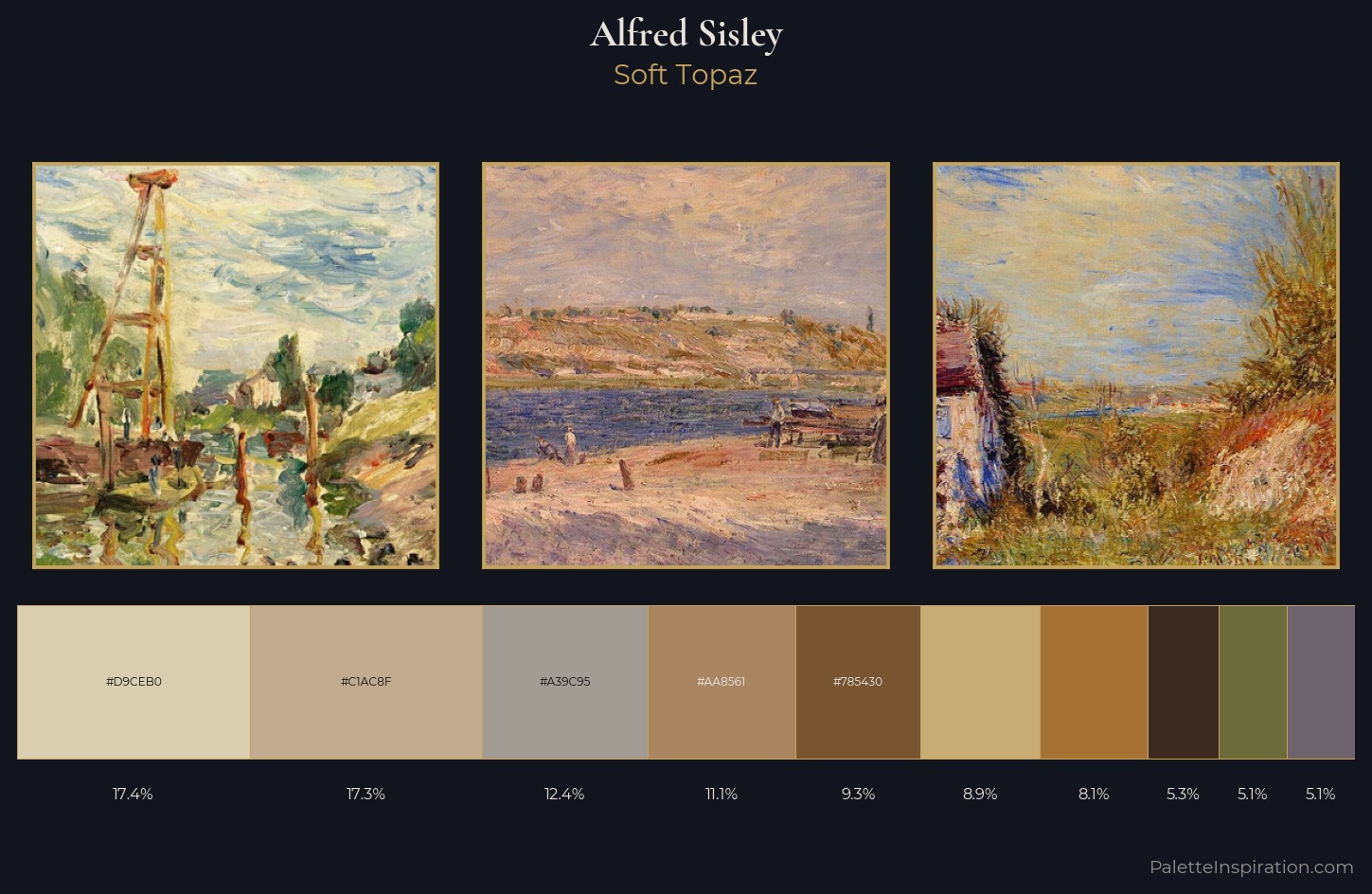 Alfred Sisley Palette 8 — Soft Topaz