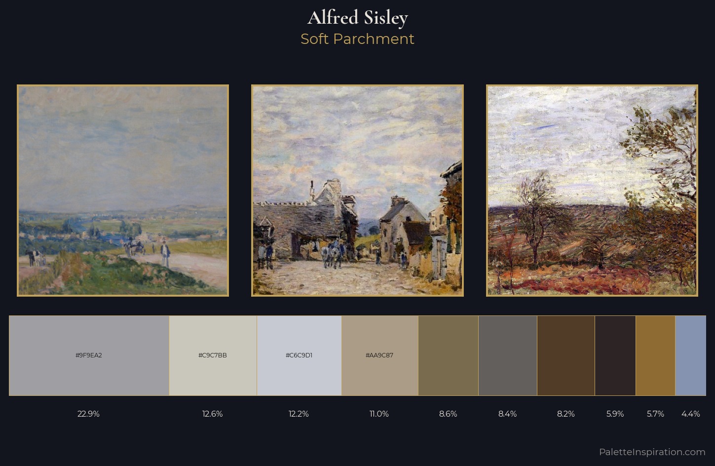 Alfred Sisley Palette 10 — Soft Parchment