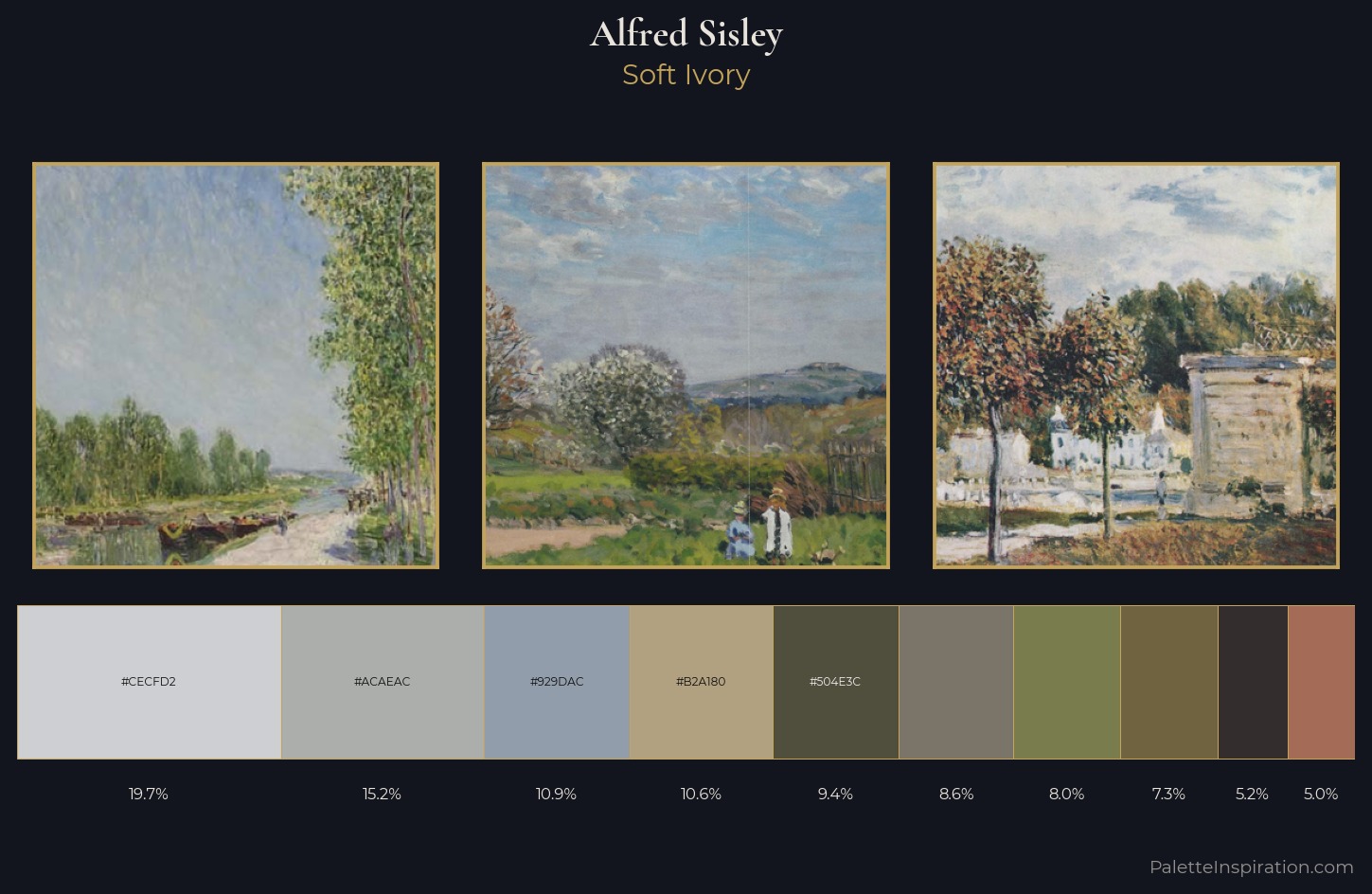 Alfred Sisley Palette 11 — Soft Ivory
