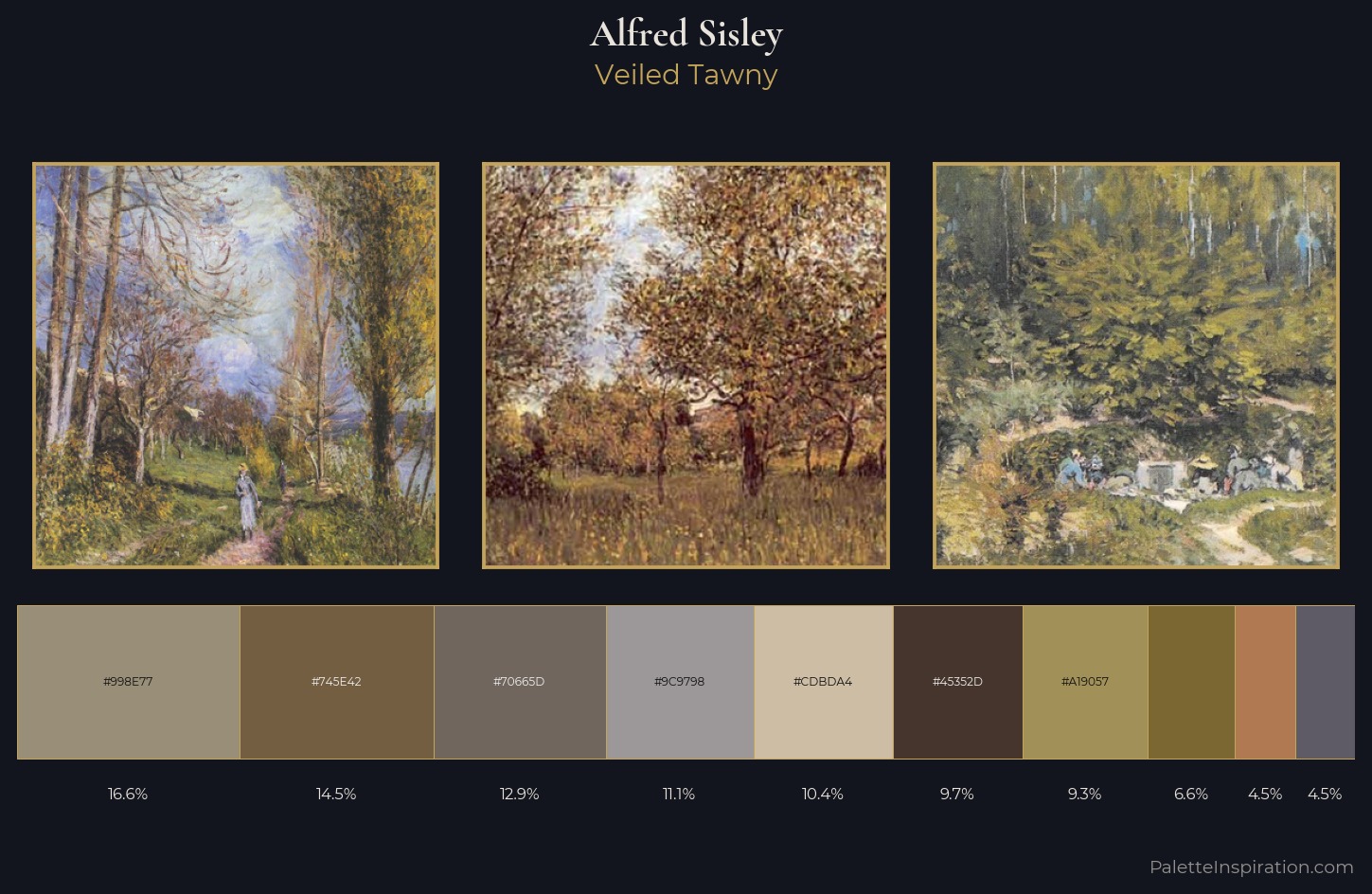 Alfred Sisley Palette 12 — Veiled Tawny