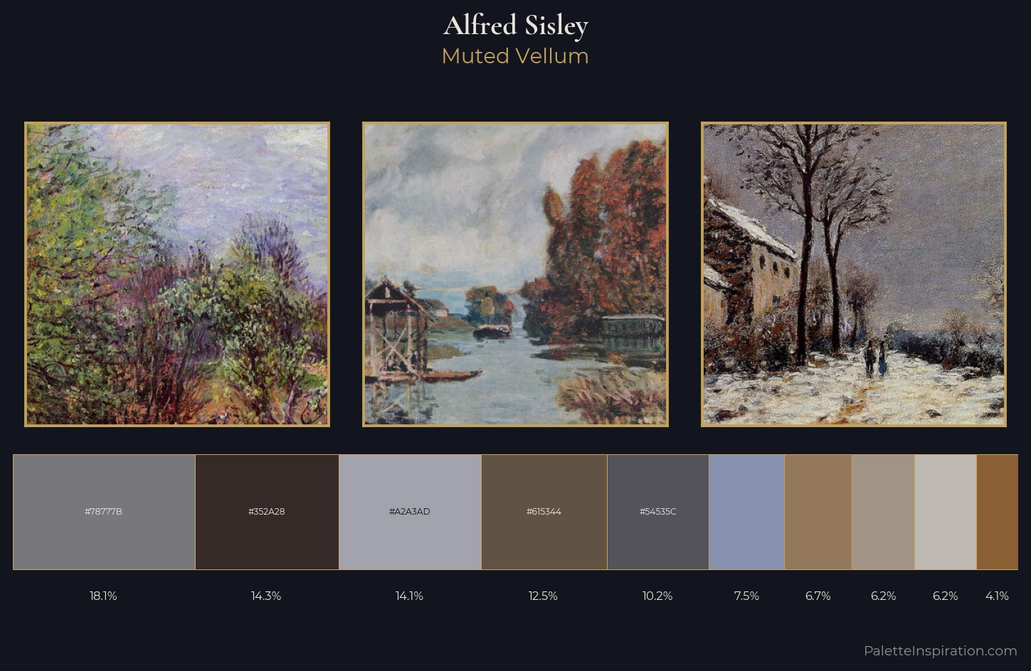 Alfred Sisley Palette 13 — Muted Vellum