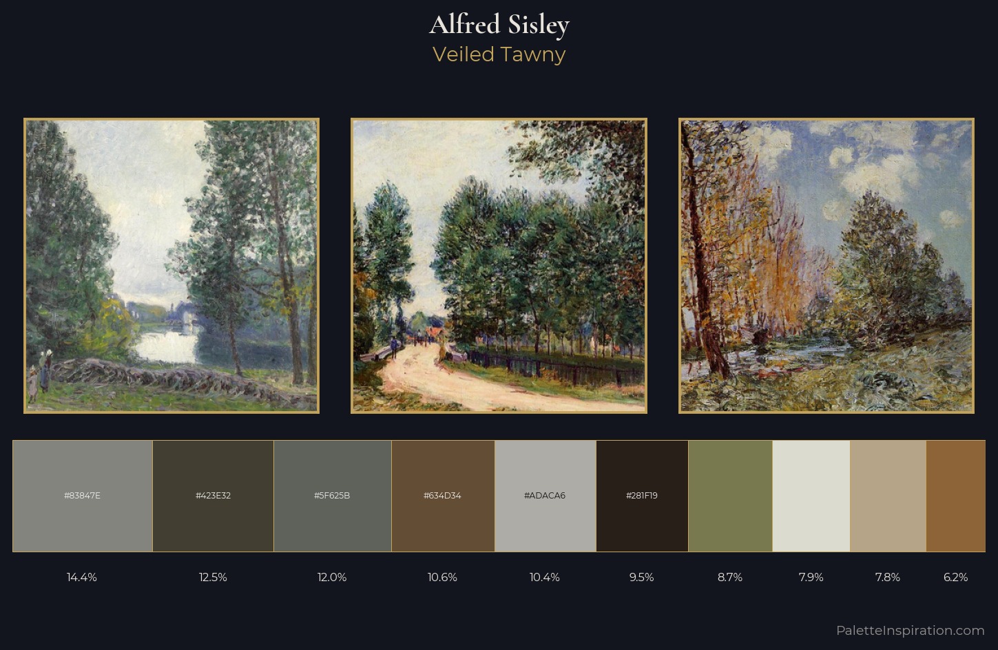 Alfred Sisley Palette 15 — Veiled Tawny