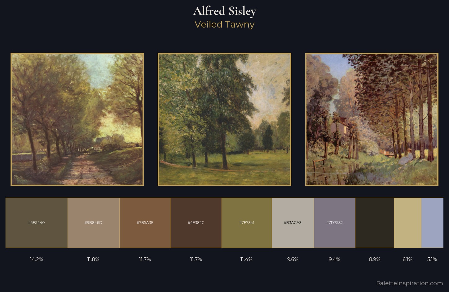 Alfred Sisley Palette 16 — Veiled Tawny