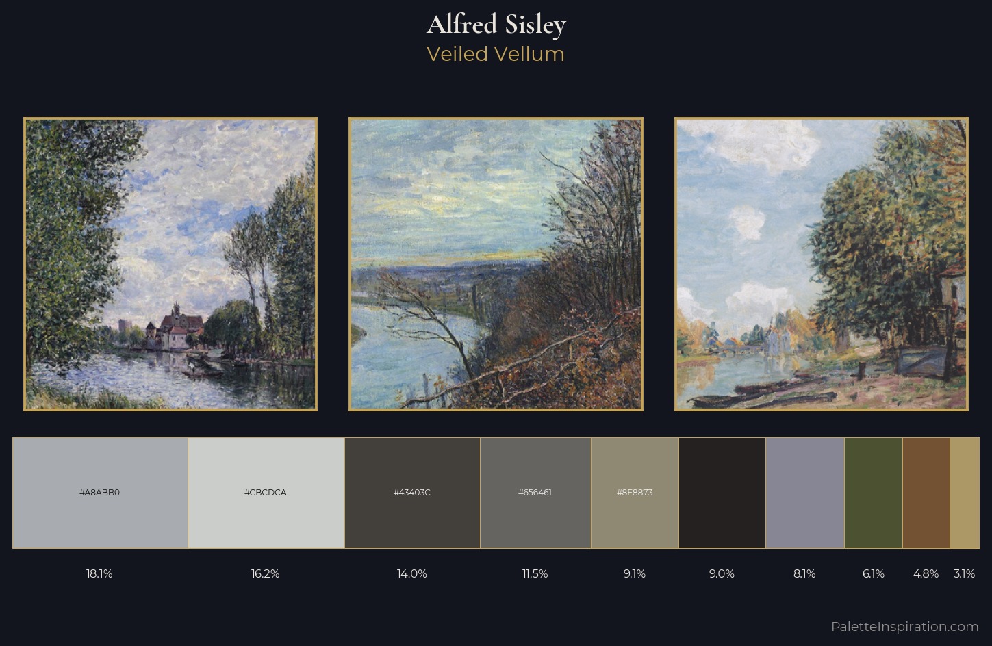 Alfred Sisley Palette 17 — Veiled Vellum