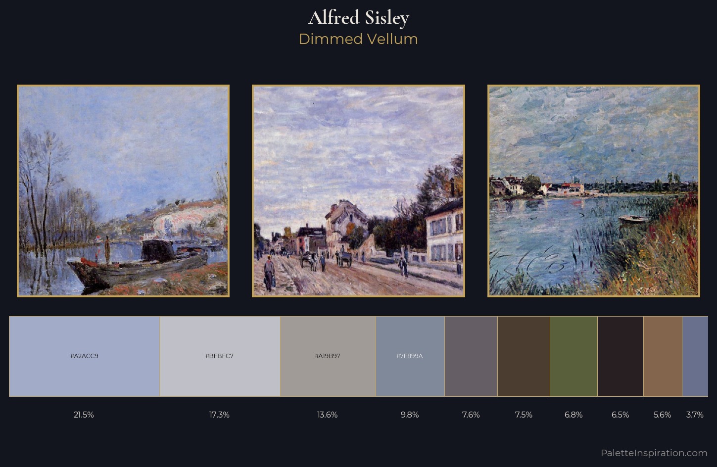 Alfred Sisley Palette 18 — Dimmed Vellum