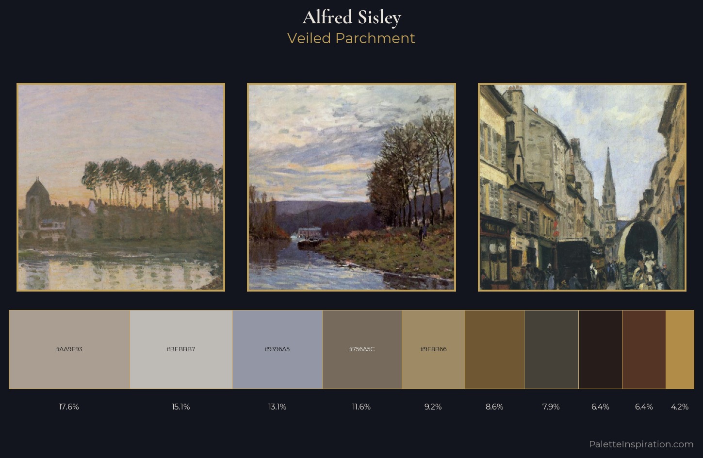 Alfred Sisley Palette 19 — Veiled Parchment