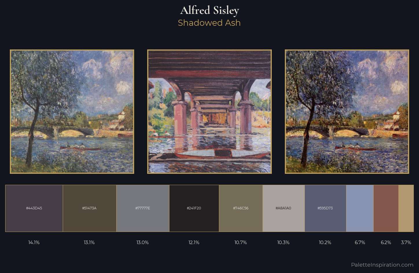 Alfred Sisley Palette 20 — Shadowed Ash