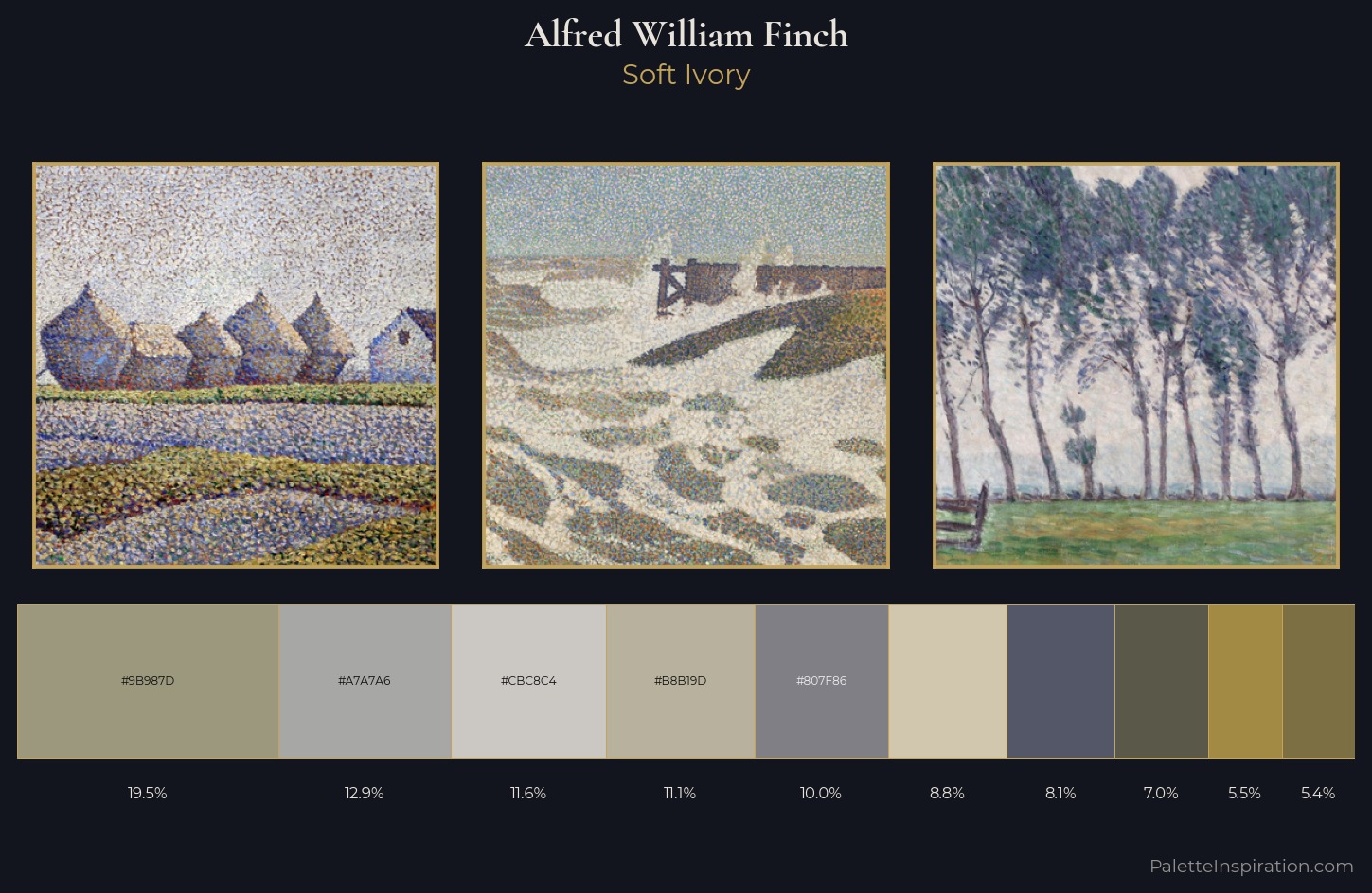 Alfred William Finch Palette 2 — Soft Ivory