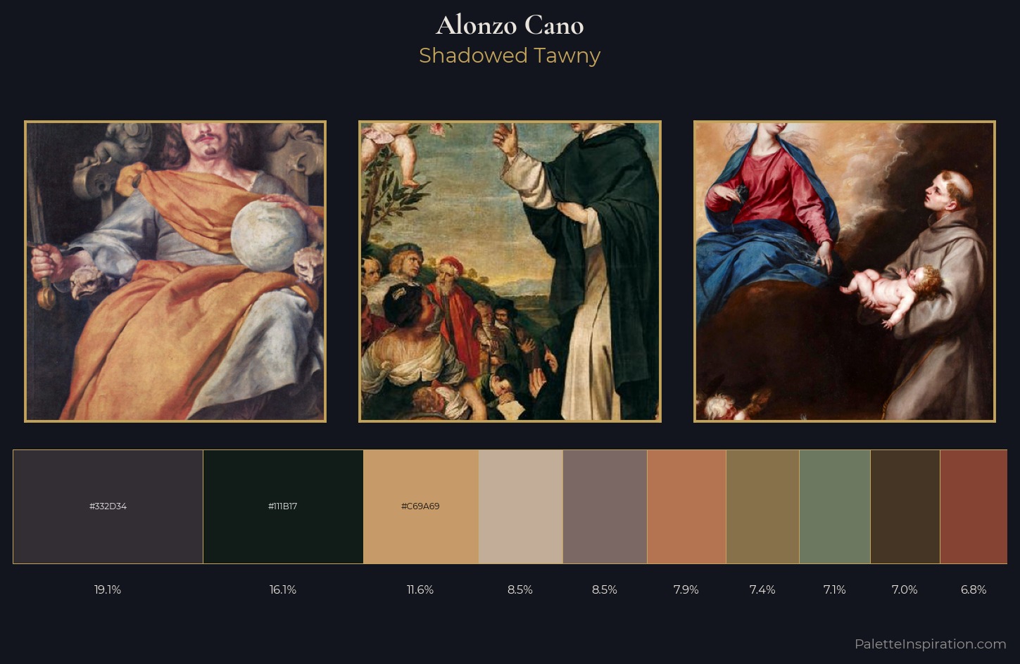 Alonzo Cano Palette 4 — Shadowed Tawny
