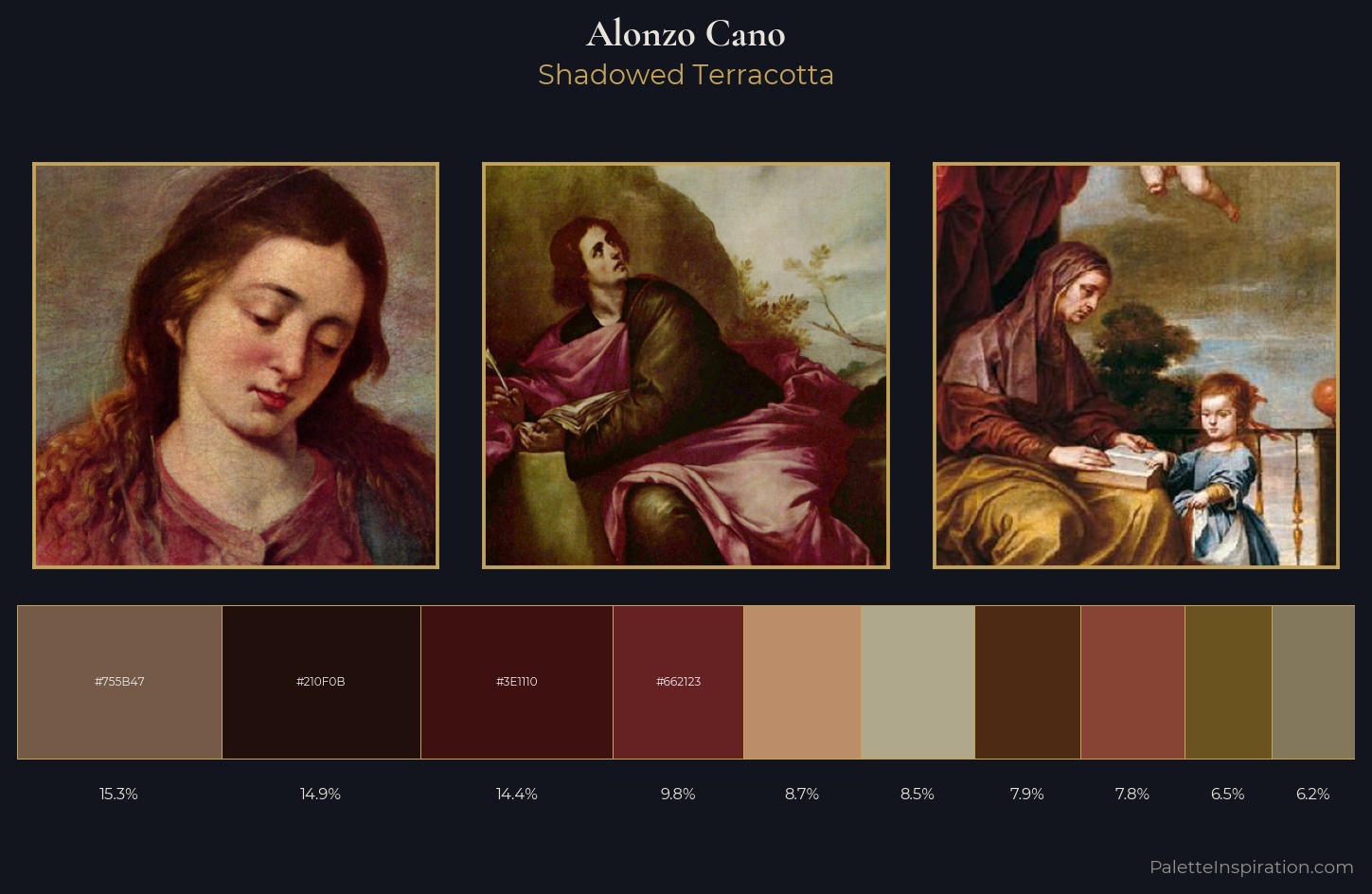 Alonzo Cano Palette 6 — Shadowed Terracotta